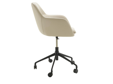 AMÉDÉE - Height-adjustable leather office chair with armrests with 5-Spoke base by Ligne Roset - view 3